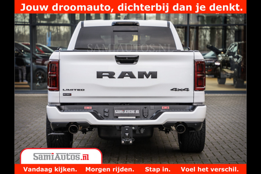 Dodge Ram 1500 Limited Night High Output 540HP 706Nm | Massage + Full Option | De Meest Luxe en Volle Pick-Up in zijn Klasse | Comfortabele Dubbele Cabine met Royale 5 Zitplaatsen | BPM vrij | Nu Leverbaar uit Voorraad | Voorraad Nr 2336 - 7700