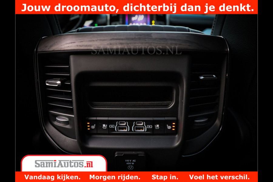 Dodge Ram 1500 Limited Night High Output 540HP 706Nm | Massage + Full Option | De Meest Luxe en Volle Pick-Up in zijn Klasse | Comfortabele Dubbele Cabine met Royale 5 Zitplaatsen | BPM vrij | Nu Leverbaar uit Voorraad | Voorraad Nr 2336 - 7700