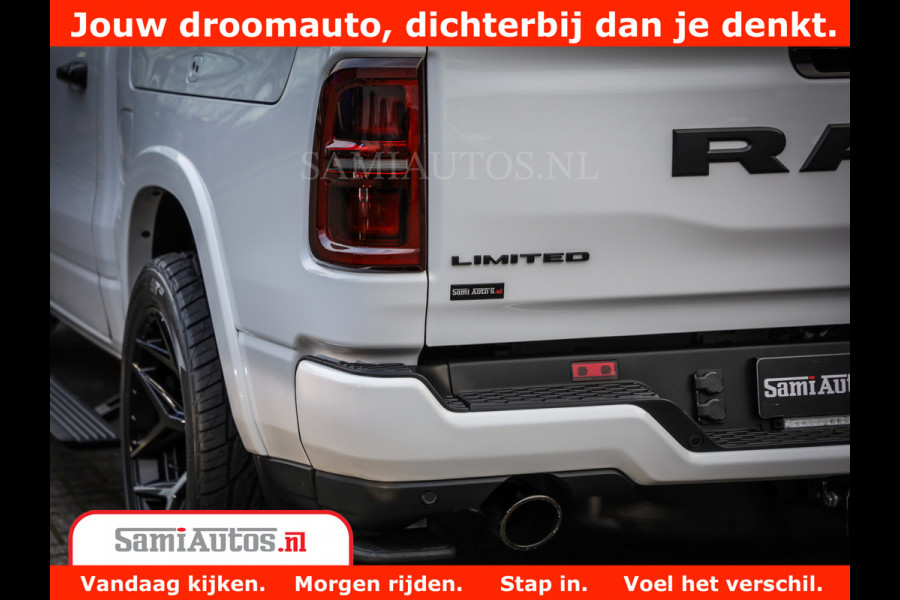 Dodge Ram 1500 Limited Night High Output 540HP 706Nm | Massage + Full Option | De Meest Luxe en Volle Pick-Up in zijn Klasse | Comfortabele Dubbele Cabine met Royale 5 Zitplaatsen | BPM vrij | Nu Leverbaar uit Voorraad | Voorraad Nr 2336 - 7700