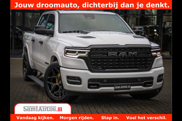Dodge Ram 1500 Limited Night High Output 540HP 706Nm | Massage + Full Option | De Meest Luxe en Volle Pick-Up in zijn Klasse | Comfortabele Dubbele Cabine met Royale 5 Zitplaatsen | BPM vrij | Nu Leverbaar uit Voorraad | Voorraad Nr 2336 - 7700