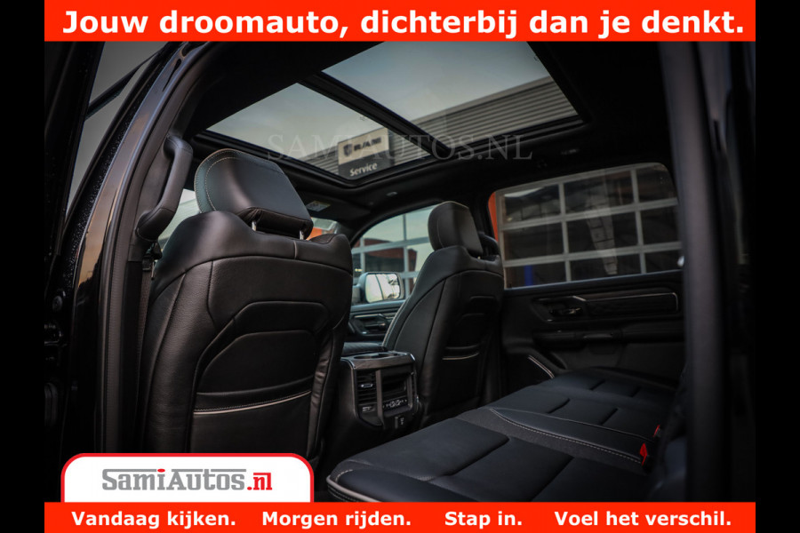 Dodge Ram 1500 Limited Night High Output 540HP 706Nm | Massage + Full Option | De Meest Luxe en Volle Pick-Up in zijn Klasse | Comfortabele Dubbele Cabine met Royale 5 Zitplaatsen | BPM vrij | Nu Leverbaar uit Voorraad | Voorraad Nr 2336 - 7700