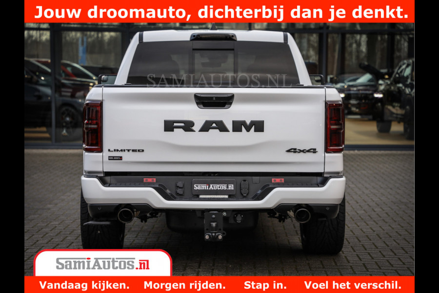 Dodge Ram 1500 Limited Night High Output 540HP 706Nm | Massage + Full Option | De Meest Luxe en Volle Pick-Up in zijn Klasse | Comfortabele Dubbele Cabine met Royale 5 Zitplaatsen | BPM vrij | Nu Leverbaar uit Voorraad | Voorraad Nr 2336 - 7700