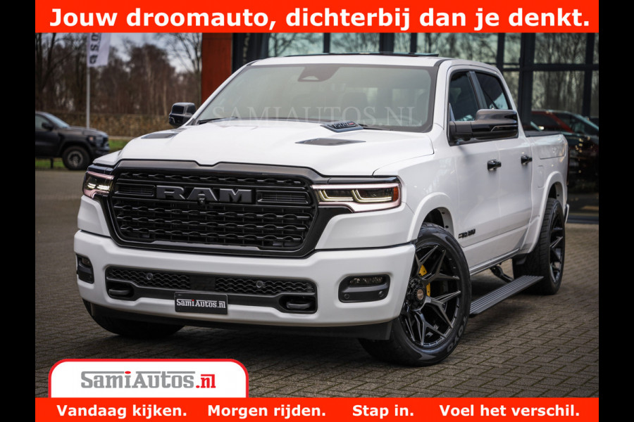 Dodge Ram 1500 Limited Night High Output 540HP 706Nm | Massage + Full Option | De Meest Luxe en Volle Pick-Up in zijn Klasse | Comfortabele Dubbele Cabine met Royale 5 Zitplaatsen | BPM vrij | Nu Leverbaar uit Voorraad | Voorraad Nr 2336 - 7700