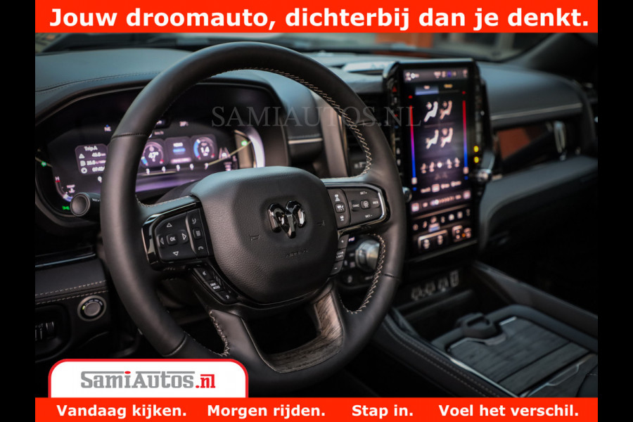 Dodge Ram 1500 Limited Night High Output 540HP 706Nm | Massage + Full Option | De Meest Luxe en Volle Pick-Up in zijn Klasse | Comfortabele Dubbele Cabine met Royale 5 Zitplaatsen | BPM vrij | Nu Leverbaar uit Voorraad | Voorraad Nr 2336 - 7700