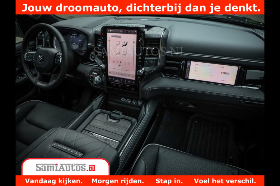 Dodge Ram 1500 Limited Night H.O 540HP 706Nm | Massage + Full Option | De Meest Luxe en Volle Pick-Up in zijn Klasse | Comfortabele Dubbele Cabine met Royale 5 Zitplaatsen | BPM vrij | Nu Leverbaar uit Voorraad | Voorraad Nr 2328 - 5157