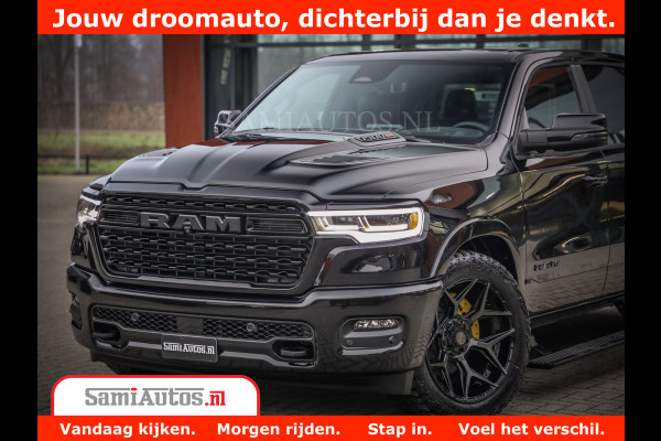 Dodge Ram 1500 Limited Night H.O 540HP 706Nm | Massage + Full Option | De Meest Luxe en Volle Pick-Up in zijn Klasse | Comfortabele Dubbele Cabine met Royale 5 Zitplaatsen | BPM vrij | Nu Leverbaar uit Voorraad | Voorraad Nr 2328 - 5157