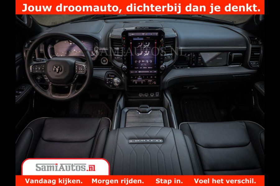 Dodge Ram 1500 Limited Night H.O 540HP 706Nm | Massage + Full Option | De Meest Luxe en Volle Pick-Up in zijn Klasse | Comfortabele Dubbele Cabine met Royale 5 Zitplaatsen | BPM vrij | Nu Leverbaar uit Voorraad | Voorraad Nr 2328 - 5157