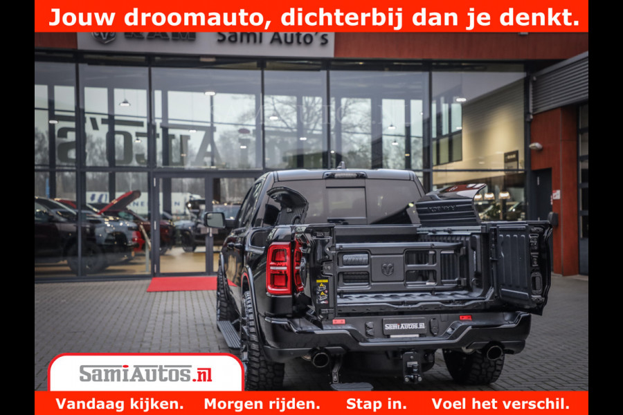 Dodge Ram 1500 Limited Night H.O 540HP 706Nm | Massage + Full Option | De Meest Luxe en Volle Pick-Up in zijn Klasse | Comfortabele Dubbele Cabine met Royale 5 Zitplaatsen | BPM vrij | Nu Leverbaar uit Voorraad | Voorraad Nr 2328 - 5157