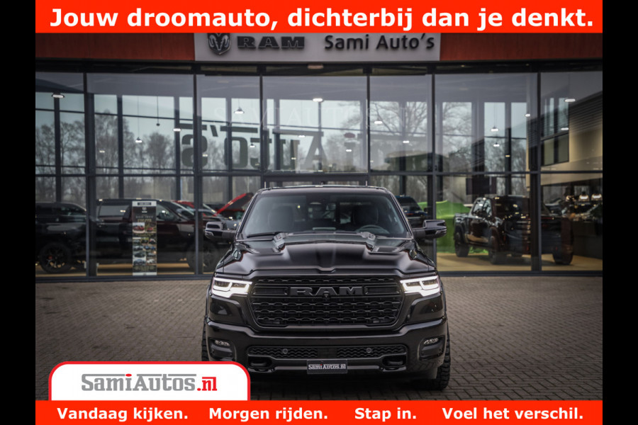 Dodge Ram 1500 Limited Night H.O 540HP 706Nm | Massage + Full Option | De Meest Luxe en Volle Pick-Up in zijn Klasse | Comfortabele Dubbele Cabine met Royale 5 Zitplaatsen | BPM vrij | Nu Leverbaar uit Voorraad | Voorraad Nr 2328 - 5157
