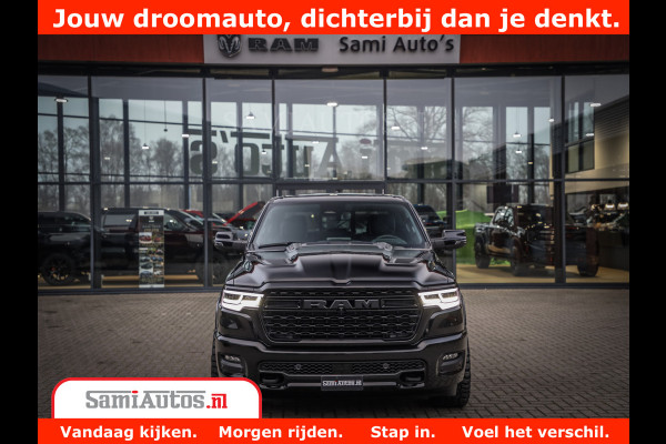 Dodge Ram 1500 Limited Night H.O 540HP 706Nm | Massage + Full Option | De Meest Luxe en Volle Pick-Up in zijn Klasse | Comfortabele Dubbele Cabine met Royale 5 Zitplaatsen | BPM vrij | Nu Leverbaar uit Voorraad | Voorraad Nr 2328 - 5157