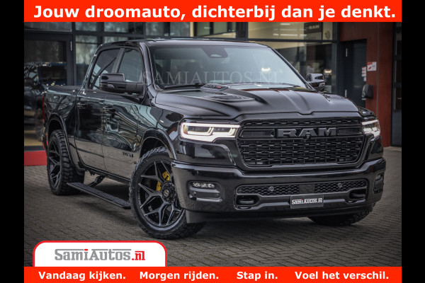 Dodge Ram 1500 Limited Night H.O 540HP 706Nm | Massage + Full Option | De Meest Luxe en Volle Pick-Up in zijn Klasse | Comfortabele Dubbele Cabine met Royale 5 Zitplaatsen | BPM vrij | Nu Leverbaar uit Voorraad | Voorraad Nr 2328 - 5157