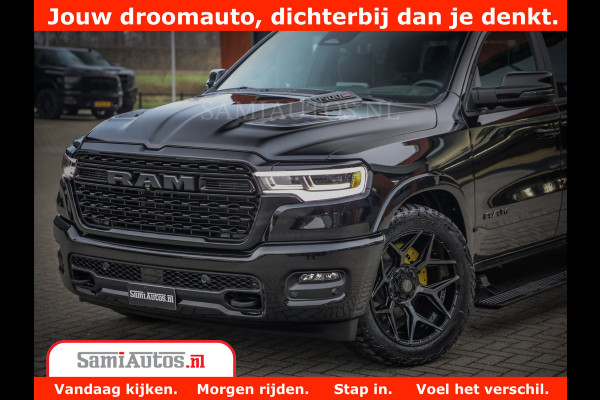 Dodge Ram 1500 Limited Night H.O 540HP 706Nm | Massage + Full Option | De Meest Luxe en Volle Pick-Up in zijn Klasse | Comfortabele Dubbele Cabine met Royale 5 Zitplaatsen | BPM vrij | Nu Leverbaar uit Voorraad | Voorraad Nr 2328 - 5157