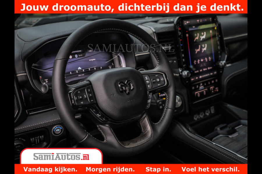 Dodge Ram 1500 Limited Night H.O 540HP 706Nm | Massage + Full Option | De Meest Luxe en Volle Pick-Up in zijn Klasse | Comfortabele Dubbele Cabine met Royale 5 Zitplaatsen | BPM vrij | Nu Leverbaar uit Voorraad | Voorraad Nr 2328 - 5157