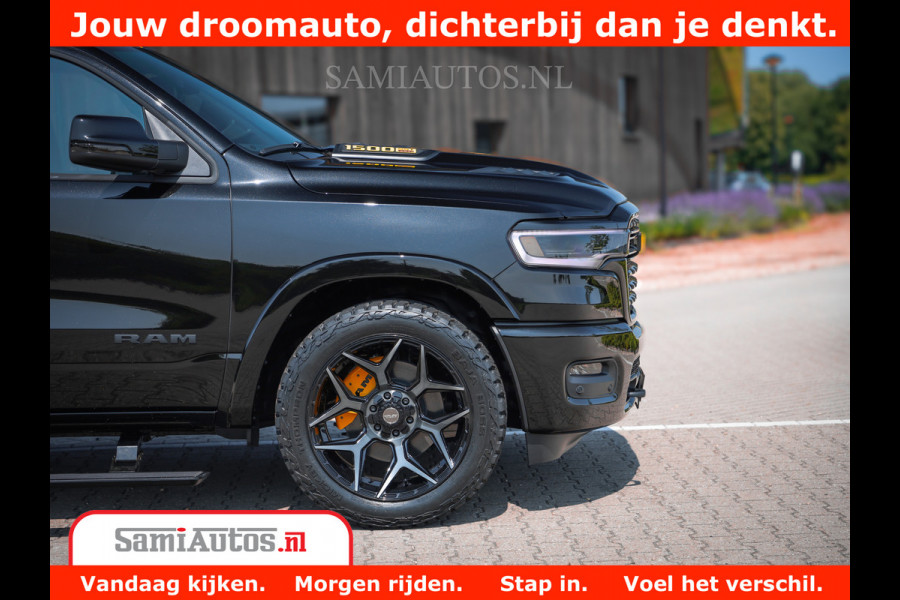 Dodge Ram 1500 Limited Night H.O 540HP 706Nm | Massage + Full Option | De Meest Luxe en Volle Pick-Up in zijn Klasse | Comfortabele Dubbele Cabine met Royale 5 Zitplaatsen | BPM vrij | Nu Leverbaar uit Voorraad | Voorraad Nr 2323 - 5168