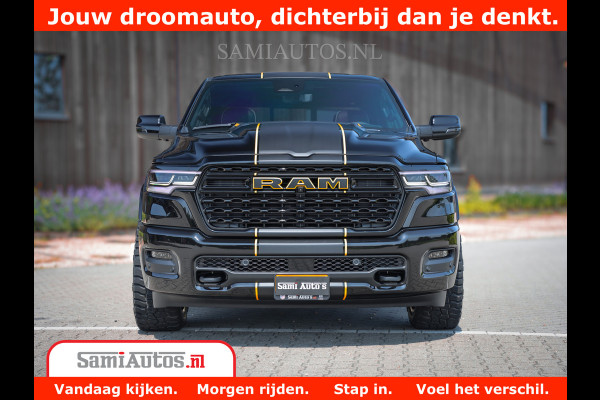 Dodge Ram 1500 Limited Night H.O 540HP 706Nm | Massage + Full Option | De Meest Luxe en Volle Pick-Up in zijn Klasse | Comfortabele Dubbele Cabine met Royale 5 Zitplaatsen | BPM vrij | Nu Leverbaar uit Voorraad | Voorraad Nr 2323 - 5168