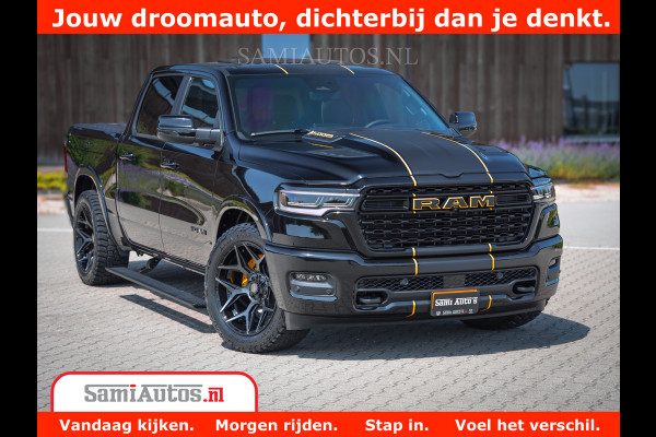 Dodge Ram 1500 Limited Night H.O 540HP 706Nm | Massage + Full Option | De Meest Luxe en Volle Pick-Up in zijn Klasse | Comfortabele Dubbele Cabine met Royale 5 Zitplaatsen | BPM vrij | Nu Leverbaar uit Voorraad | Voorraad Nr 2323 - 5168