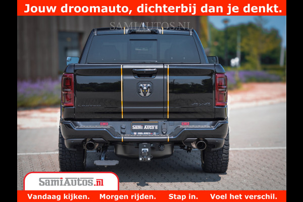 Dodge Ram 1500 Limited Night H.O 540HP 706Nm | Massage + Full Option | De Meest Luxe en Volle Pick-Up in zijn Klasse | Comfortabele Dubbele Cabine met Royale 5 Zitplaatsen | BPM vrij | Nu Leverbaar uit Voorraad | Voorraad Nr 2323 - 5168
