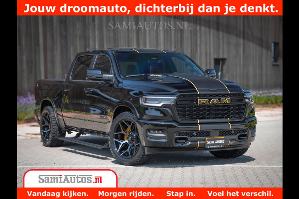 Dodge Ram 1500 Limited Night H.O 540HP 706Nm | Massage + Full Option | De Meest Luxe en Volle Pick-Up in zijn Klasse | Comfortabele Dubbele Cabine met Royale 5 Zitplaatsen | BPM vrij | Nu Leverbaar uit Voorraad | Voorraad Nr 2323 - 5168