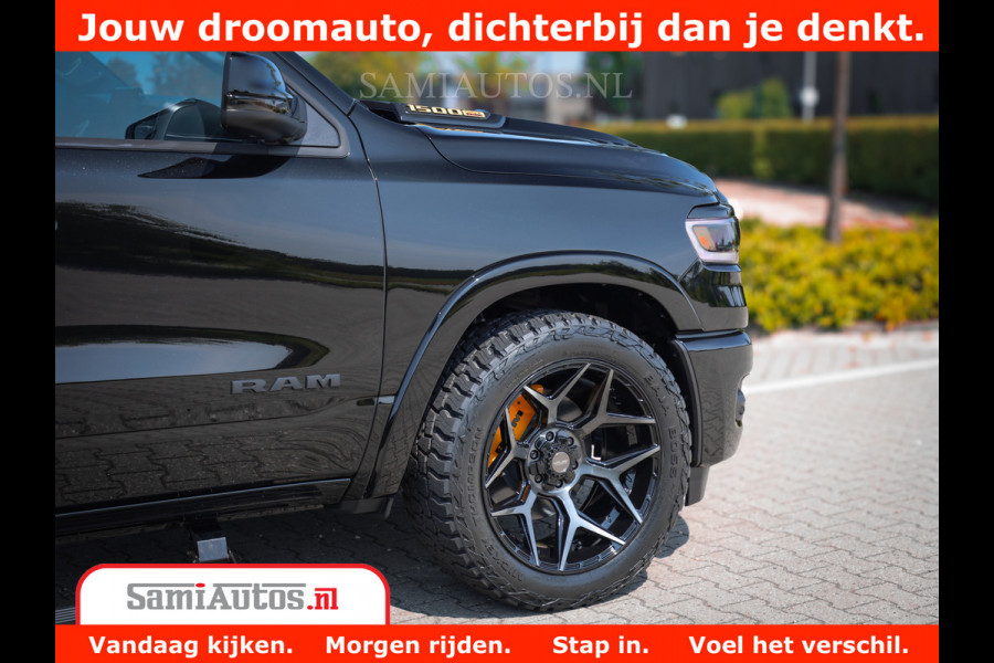 Dodge Ram 1500 Limited Night H.O 540HP 706Nm | Massage + Full Option | De Meest Luxe en Volle Pick-Up in zijn Klasse | Comfortabele Dubbele Cabine met Royale 5 Zitplaatsen | BPM vrij | Nu Leverbaar uit Voorraad | Voorraad Nr 2323 - 5168