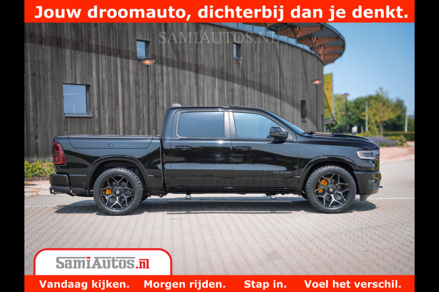 Dodge Ram 1500 Limited Night H.O 540HP 706Nm | Massage + Full Option | De Meest Luxe en Volle Pick-Up in zijn Klasse | Comfortabele Dubbele Cabine met Royale 5 Zitplaatsen | BPM vrij | Nu Leverbaar uit Voorraad | Voorraad Nr 2323 - 5168