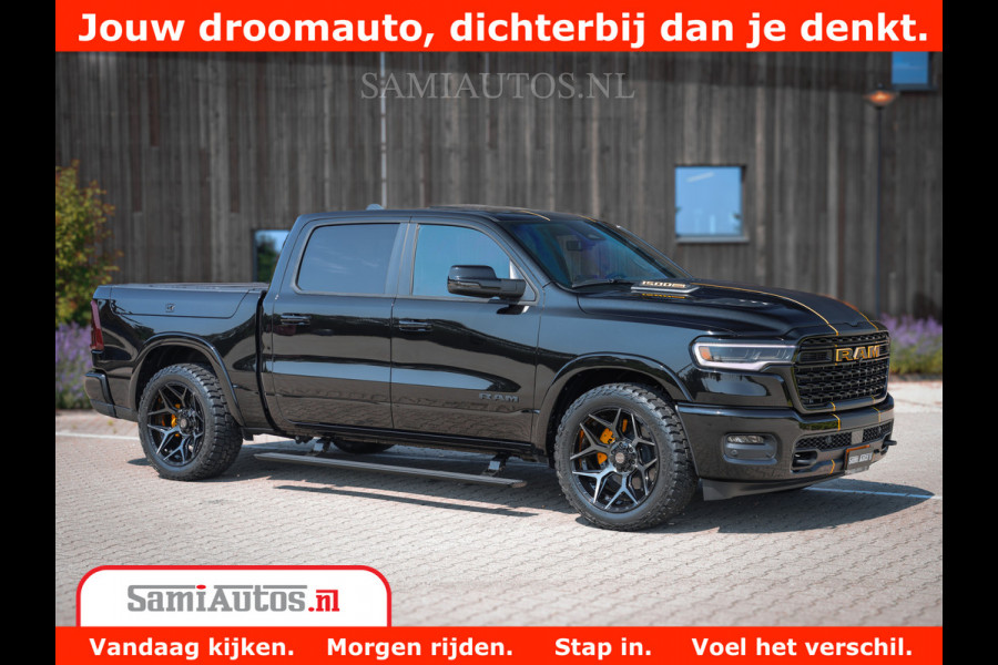 Dodge Ram 1500 Limited Night H.O 540HP 706Nm | Massage + Full Option | De Meest Luxe en Volle Pick-Up in zijn Klasse | Comfortabele Dubbele Cabine met Royale 5 Zitplaatsen | BPM vrij | Nu Leverbaar uit Voorraad | Voorraad Nr 2323 - 5168