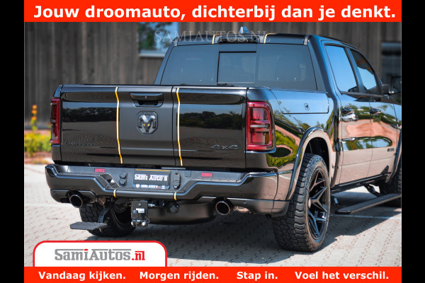 Dodge Ram 1500 Limited Night H.O 540HP 706Nm | Massage + Full Option | De Meest Luxe en Volle Pick-Up in zijn Klasse | Comfortabele Dubbele Cabine met Royale 5 Zitplaatsen | BPM vrij | Nu Leverbaar uit Voorraad | Voorraad Nr 2323 - 5168