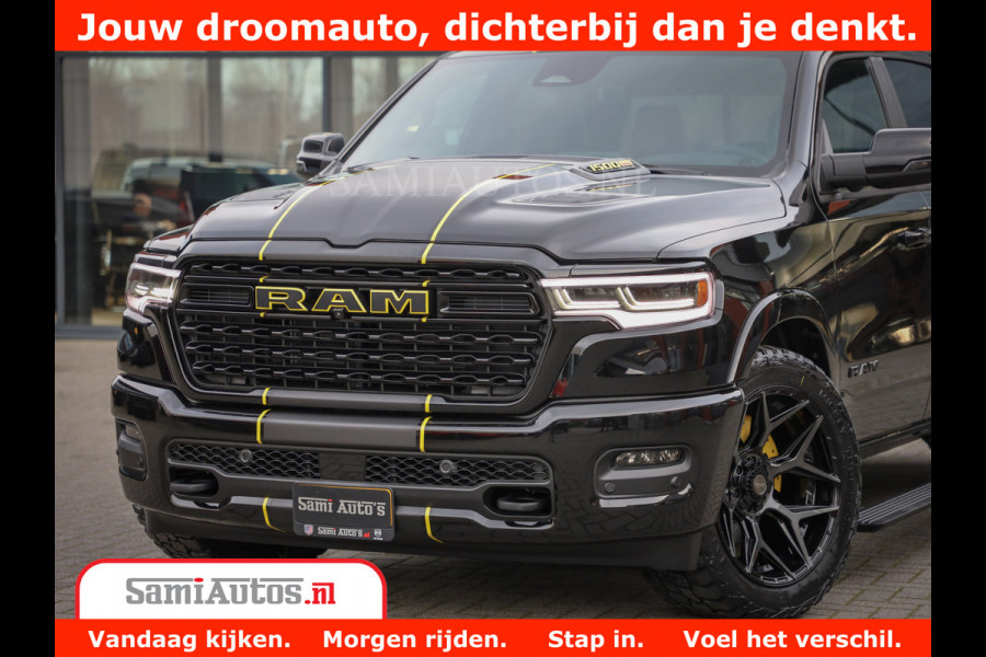 Dodge Ram 1500 Limited Night High Output 540HP 706Nm | Massage + Full Option | De Meest Luxe en Volle Pick-Up in zijn Klasse | Comfortabele Dubbele Cabine met Royale 5 Zitplaatsen | BPM vrij | Nu Leverbaar uit Voorraad | Voorraad Nr 2332 - 5179