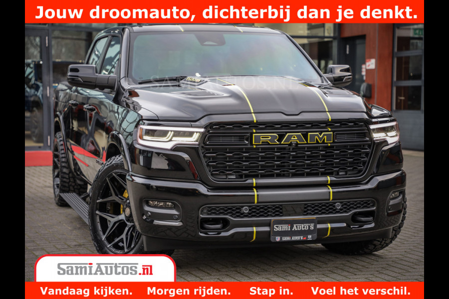 Dodge Ram 1500 Limited Night High Output 540HP 706Nm | Massage + Full Option | De Meest Luxe en Volle Pick-Up in zijn Klasse | Comfortabele Dubbele Cabine met Royale 5 Zitplaatsen | BPM vrij | Nu Leverbaar uit Voorraad | Voorraad Nr 2332 - 5179