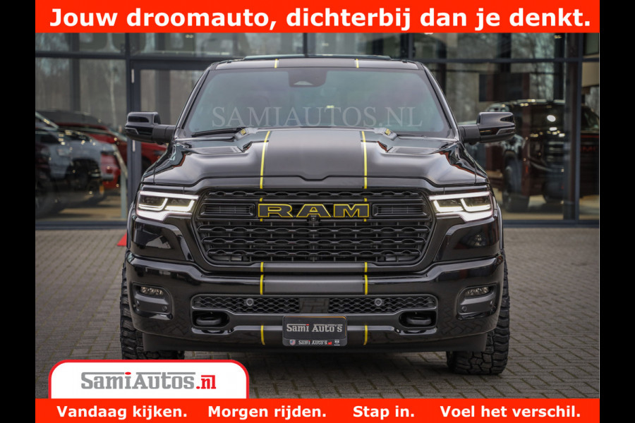 Dodge Ram 1500 Limited Night High Output 540HP 706Nm | Massage + Full Option | De Meest Luxe en Volle Pick-Up in zijn Klasse | Comfortabele Dubbele Cabine met Royale 5 Zitplaatsen | BPM vrij | Nu Leverbaar uit Voorraad | Voorraad Nr 2332 - 5179
