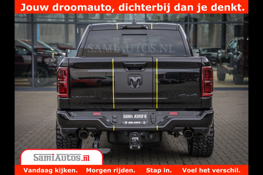 Dodge Ram 1500 Limited Night High Output 540HP 706Nm | Massage + Full Option | De Meest Luxe en Volle Pick-Up in zijn Klasse | Comfortabele Dubbele Cabine met Royale 5 Zitplaatsen | BPM vrij | Nu Leverbaar uit Voorraad | Voorraad Nr 2332 - 5179