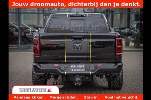 Dodge Ram 1500 Limited Night High Output 540HP 706Nm | Massage + Full Option | De Meest Luxe en Volle Pick-Up in zijn Klasse | Comfortabele Dubbele Cabine met Royale 5 Zitplaatsen | BPM vrij | Nu Leverbaar uit Voorraad | Voorraad Nr 2332 - 5179
