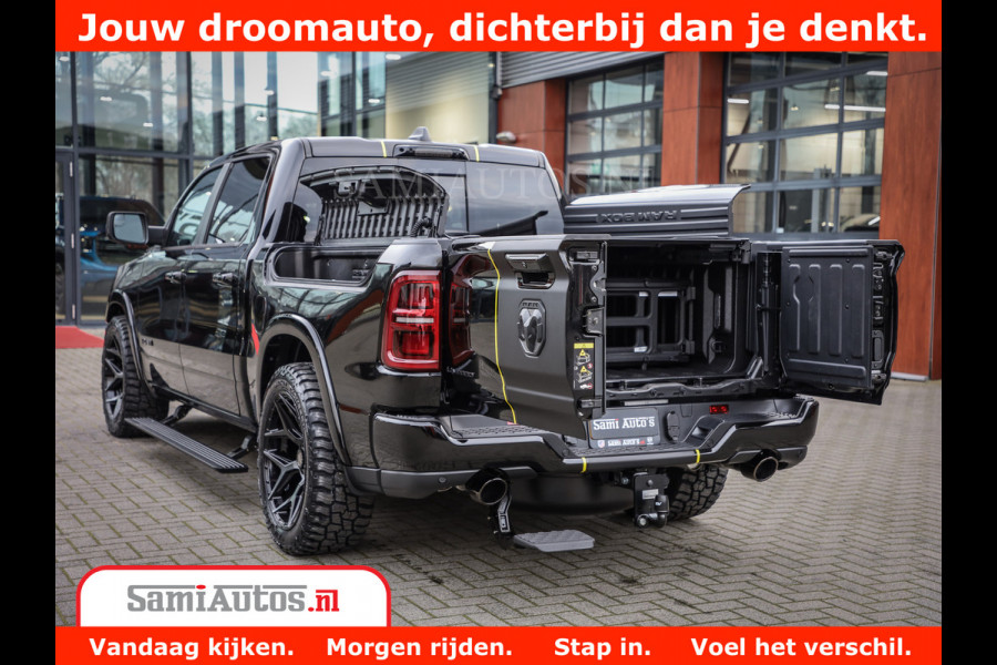 Dodge Ram 1500 Limited Night High Output 540HP 706Nm | Massage + Full Option | De Meest Luxe en Volle Pick-Up in zijn Klasse | Comfortabele Dubbele Cabine met Royale 5 Zitplaatsen | BPM vrij | Nu Leverbaar uit Voorraad | Voorraad Nr 2332 - 5179