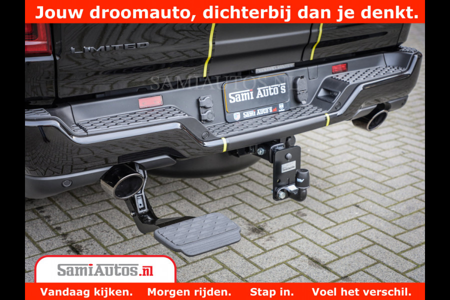 Dodge Ram 1500 Limited Night High Output 540HP 706Nm | Massage + Full Option | De Meest Luxe en Volle Pick-Up in zijn Klasse | Comfortabele Dubbele Cabine met Royale 5 Zitplaatsen | BPM vrij | Nu Leverbaar uit Voorraad | Voorraad Nr 2332 - 5179