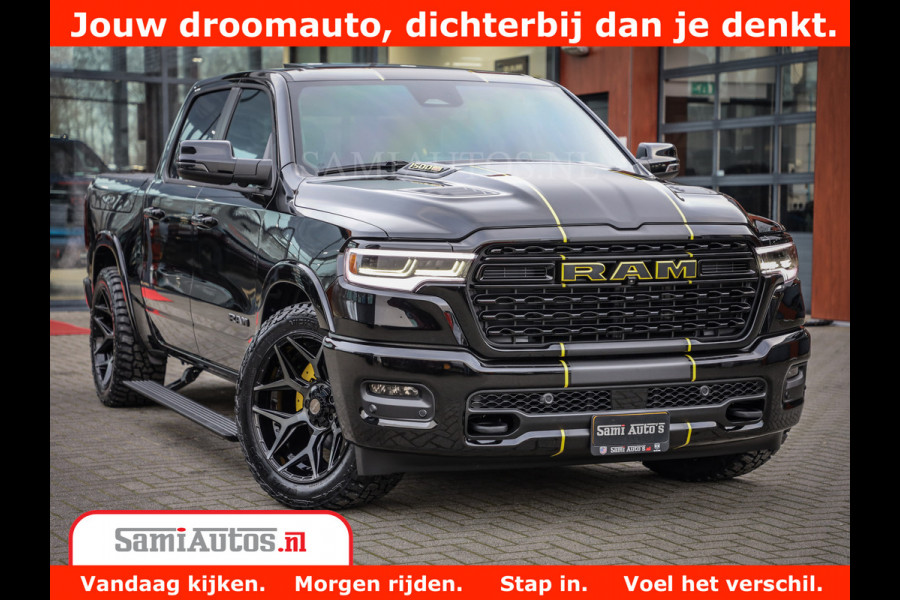 Dodge Ram 1500 Limited Night High Output 540HP 706Nm | Massage + Full Option | De Meest Luxe en Volle Pick-Up in zijn Klasse | Comfortabele Dubbele Cabine met Royale 5 Zitplaatsen | BPM vrij | Nu Leverbaar uit Voorraad | Voorraad Nr 2332 - 5179