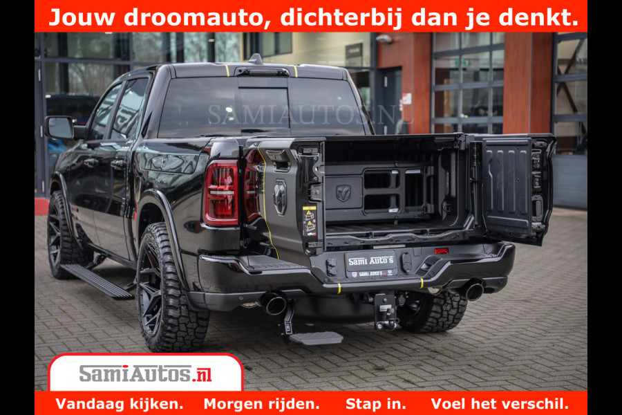 Dodge Ram 1500 Limited Night High Output 540HP 706Nm | Massage + Full Option | De Meest Luxe en Volle Pick-Up in zijn Klasse | Comfortabele Dubbele Cabine met Royale 5 Zitplaatsen | BPM vrij | Nu Leverbaar uit Voorraad | Voorraad Nr 2332 - 5179