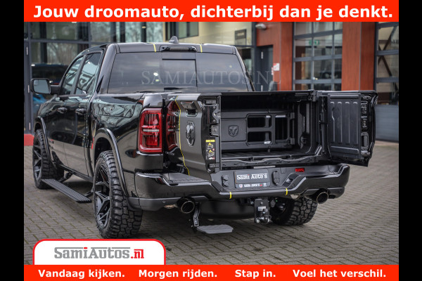 Dodge Ram 1500 Limited Night High Output 540HP 706Nm | Massage + Full Option | De Meest Luxe en Volle Pick-Up in zijn Klasse | Comfortabele Dubbele Cabine met Royale 5 Zitplaatsen | BPM vrij | Nu Leverbaar uit Voorraad | Voorraad Nr 2332 - 5179