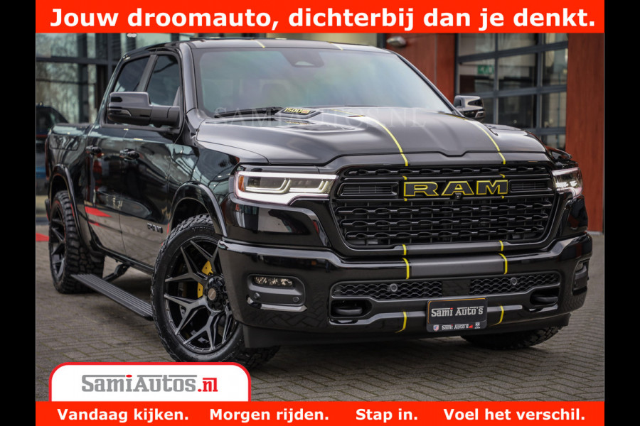 Dodge Ram 1500 Limited Night High Output 540HP 706Nm | Massage + Full Option | De Meest Luxe en Volle Pick-Up in zijn Klasse | Comfortabele Dubbele Cabine met Royale 5 Zitplaatsen | BPM vrij | Nu Leverbaar uit Voorraad | Voorraad Nr 2332 - 5179