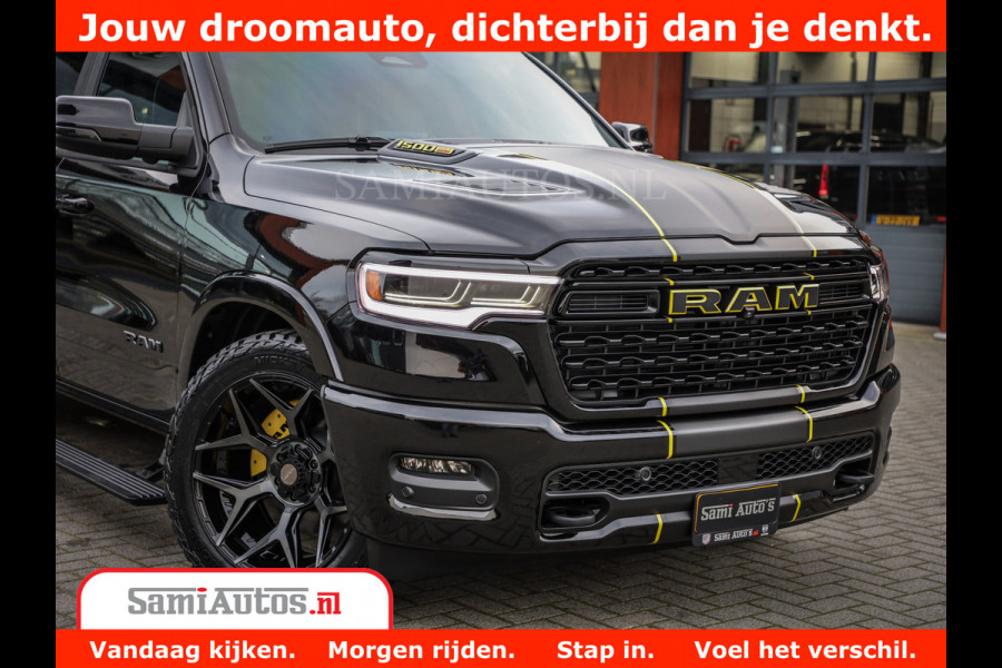 Dodge Ram 1500 Limited Night High Output 540HP 706Nm | Massage + Full Option | De Meest Luxe en Volle Pick-Up in zijn Klasse | Comfortabele Dubbele Cabine met Royale 5 Zitplaatsen | BPM vrij | Nu Leverbaar uit Voorraad | Voorraad Nr 2332 - 5179