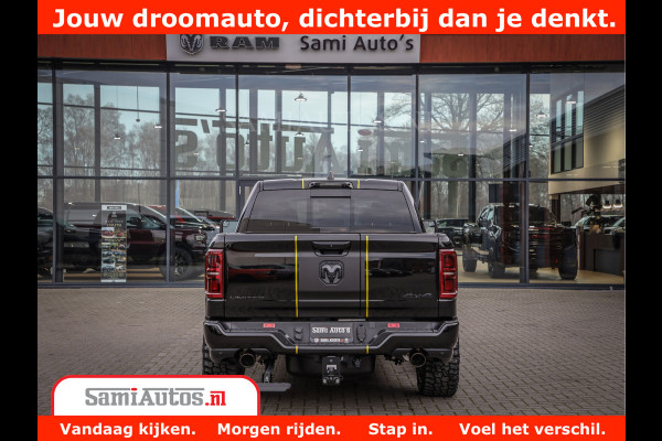 Dodge Ram 1500 Limited Night High Output 540HP 706Nm | Massage + Full Option | De Meest Luxe en Volle Pick-Up in zijn Klasse | Comfortabele Dubbele Cabine met Royale 5 Zitplaatsen | BPM vrij | Nu Leverbaar uit Voorraad | Voorraad Nr 2332 - 5179