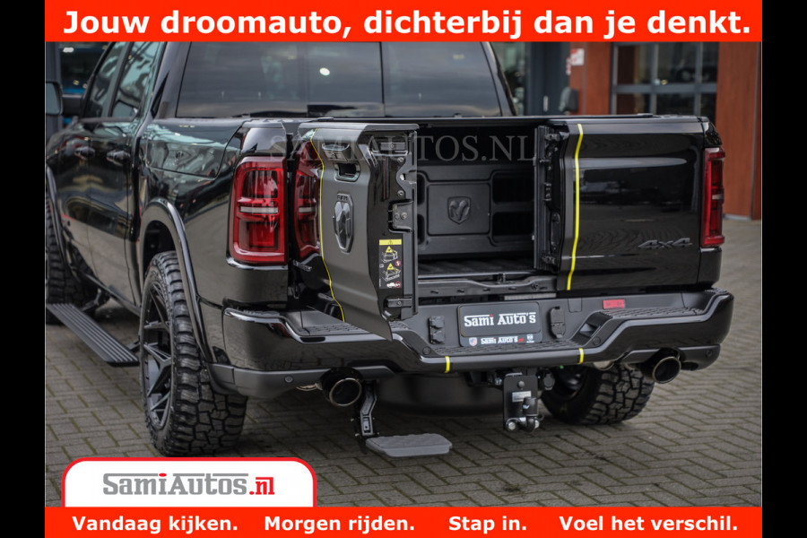 Dodge Ram 1500 Limited Night High Output 540HP 706Nm | Massage + Full Option | De Meest Luxe en Volle Pick-Up in zijn Klasse | Comfortabele Dubbele Cabine met Royale 5 Zitplaatsen | BPM vrij | Nu Leverbaar uit Voorraad | Voorraad Nr 2332 - 5179