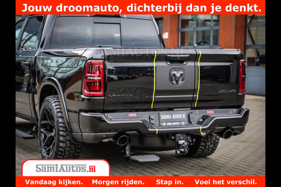 Dodge Ram 1500 Limited Night High Output 540HP 706Nm | Massage + Full Option | De Meest Luxe en Volle Pick-Up in zijn Klasse | Comfortabele Dubbele Cabine met Royale 5 Zitplaatsen | BPM vrij | Nu Leverbaar uit Voorraad | Voorraad Nr 2332 - 5179