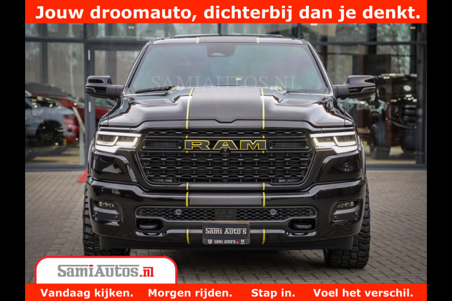 Dodge Ram 1500 Limited Night High Output 540HP 706Nm | Massage + Full Option | De Meest Luxe en Volle Pick-Up in zijn Klasse | Comfortabele Dubbele Cabine met Royale 5 Zitplaatsen | BPM vrij | Nu Leverbaar uit Voorraad | Voorraad Nr 2332 - 5179
