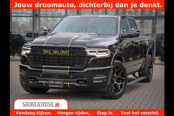 Dodge Ram 1500 Limited Night High Output 540HP 706Nm | Massage + Full Option | De Meest Luxe en Volle Pick-Up in zijn Klasse | Comfortabele Dubbele Cabine met Royale 5 Zitplaatsen | BPM vrij | Nu Leverbaar uit Voorraad | Voorraad Nr 2332 - 5179