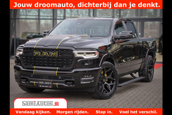 Dodge Ram 1500 Limited Night High Output 540HP 706Nm | Massage + Full Option | De Meest Luxe en Volle Pick-Up in zijn Klasse | Comfortabele Dubbele Cabine met Royale 5 Zitplaatsen | BPM vrij | Nu Leverbaar uit Voorraad | Voorraad Nr 2332 - 5179