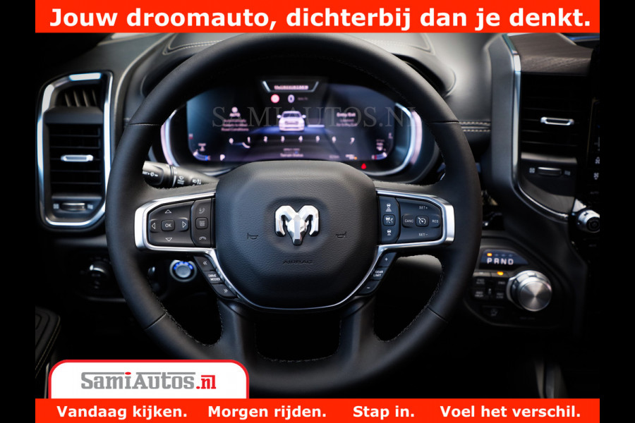 Dodge Ram 1500 Night Premium | Full Option | De Meest Luxe Pick-Up in zijn Klasse | Comfortabele Dubbele Cabine met Royale 5 Zitplaatsen | BPM vrij | Nu Leverbaar uit Voorraad | Voorraad Nr 2285 - 7648