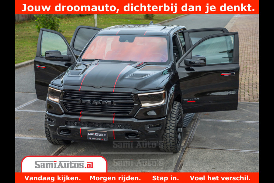 Dodge Ram 1500 GT EDITION | 5.7 HEMI V8 402PK | VIRTUAL COCKPIT | HEAD-UP | ADAPTIVE CRUISE | 360 CAMERA | TRX PACK | VOLLE UITVOERING Comfortabele Dubbele Cabine met Royale 5 Zitplaatsen | BPM vrij | Nu Leverbaar uit Voorraad | Voorraad Nr 2435