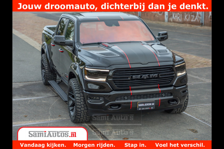 Dodge Ram 1500 GT EDITION | 5.7 HEMI V8 402PK | VIRTUAL COCKPIT | HEAD-UP | ADAPTIVE CRUISE | 360 CAMERA | TRX PACK | VOLLE UITVOERING Comfortabele Dubbele Cabine met Royale 5 Zitplaatsen | BPM vrij | Nu Leverbaar uit Voorraad | Voorraad Nr 2435