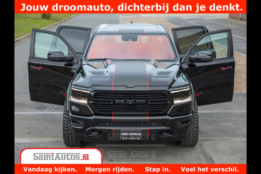 Dodge Ram 1500 GT EDITION | 5.7 HEMI V8 402PK | VIRTUAL COCKPIT | HEAD-UP | ADAPTIVE CRUISE | 360 CAMERA | TRX PACK | VOLLE UITVOERING Comfortabele Dubbele Cabine met Royale 5 Zitplaatsen | BPM vrij | Nu Leverbaar uit Voorraad | Voorraad Nr 2435