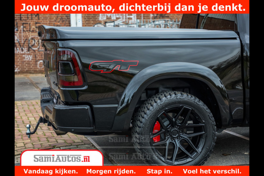 Dodge Ram 1500 GT EDITION | 5.7 HEMI V8 402PK | VIRTUAL COCKPIT | HEAD-UP | ADAPTIVE CRUISE | 360 CAMERA | TRX PACK | VOLLE UITVOERING Comfortabele Dubbele Cabine met Royale 5 Zitplaatsen | BPM vrij | Nu Leverbaar uit Voorraad | Voorraad Nr 2435