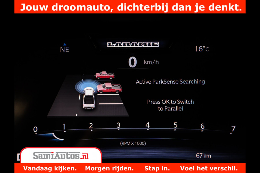 Dodge Ram 1500 GT EDITION | 5.7 HEMI V8 402PK | VIRTUAL COCKPIT | HEAD-UP | ADAPTIVE CRUISE | 360 CAMERA | TRX PACK | VOLLE UITVOERING Comfortabele Dubbele Cabine met Royale 5 Zitplaatsen | BPM vrij | Nu Leverbaar uit Voorraad | Voorraad Nr 2435